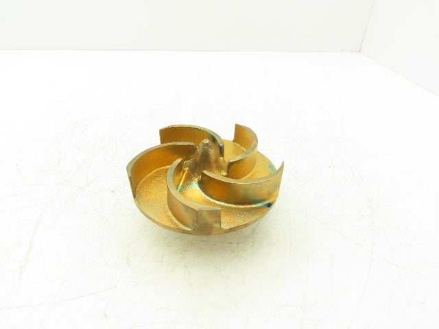 Brass Centrifugal Pump Impeller 5-Blade Semi-Open 4.5" OD 1/2" Bore