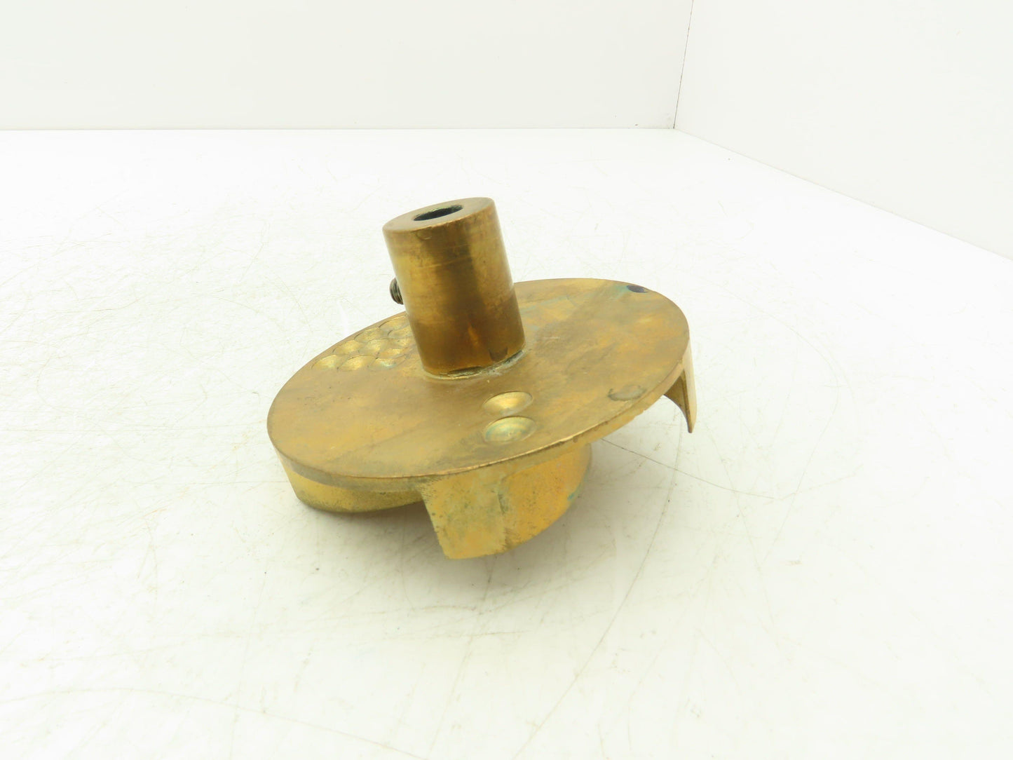 Brass Centrifugal Pump Impeller 5-Blade Semi-Open 4.5" OD 1/2" Bore
