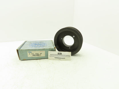 Martin 3 5V 750 SF V-Belt Pulley 5V 3 Groove 7.4" Pitch Diameter Bushing Bore