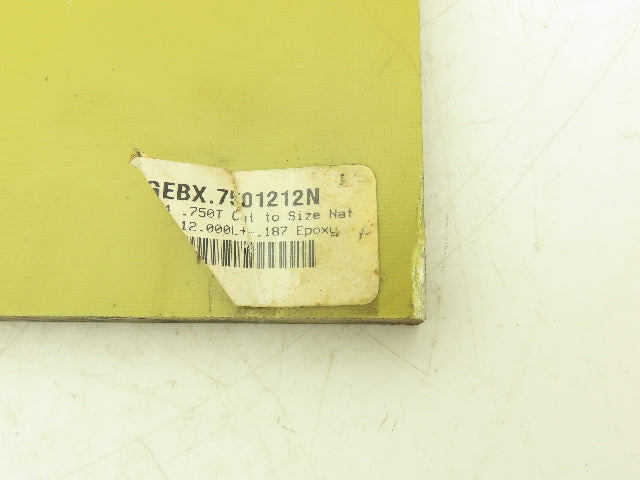 Garolite Plastic Sheet Epoxyglass Laminate 3/4" Thick 12" W 10-3/4" L Yellow