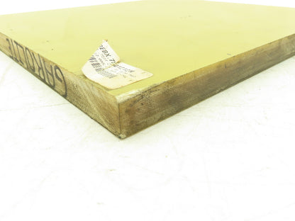 Garolite Plastic Sheet Epoxyglass Laminate 3/4" Thick 12" W 10-3/4" L Yellow