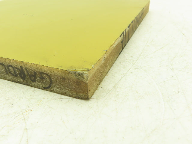Garolite Plastic Sheet Epoxyglass Laminate 3/4" Thick 12" W 10-3/4" L Yellow