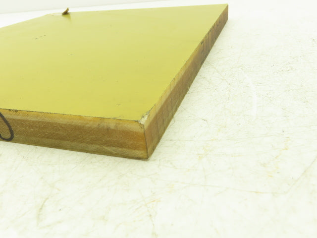 Garolite Plastic Sheet Epoxyglass Laminate 3/4" Thick 12" W 10-3/4" L Yellow