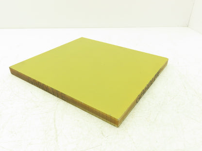 Garolite Plastic Sheet Epoxyglass Laminate 3/4" Thick 12" W 10-3/4" L Yellow