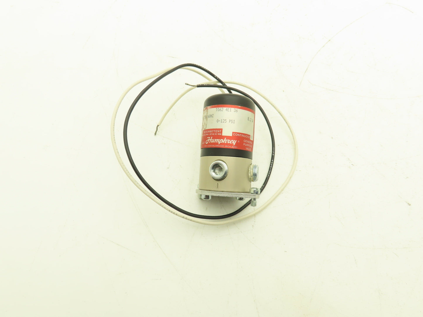 Humphrey T062 4E1 36 Pneumatic Directional Solenoid Valve 125psi 120v 1/4"NPT