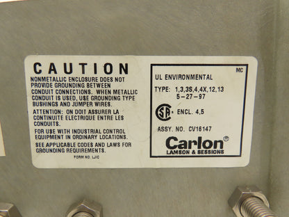 Carlon CV16147 Industrial Control Panel Enclosure 16x14x7.6" Sealed