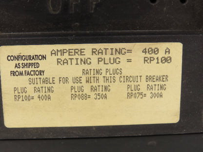 Square D ME36400LS I-Line Circuit Breaker 400A 600V Micrologic 5A Gray Face