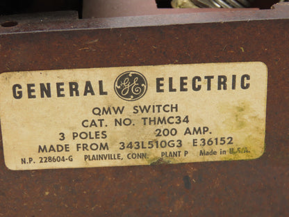 General Electric THMC34 200A Fusible Disconnect QMW Switch Replacement Set
