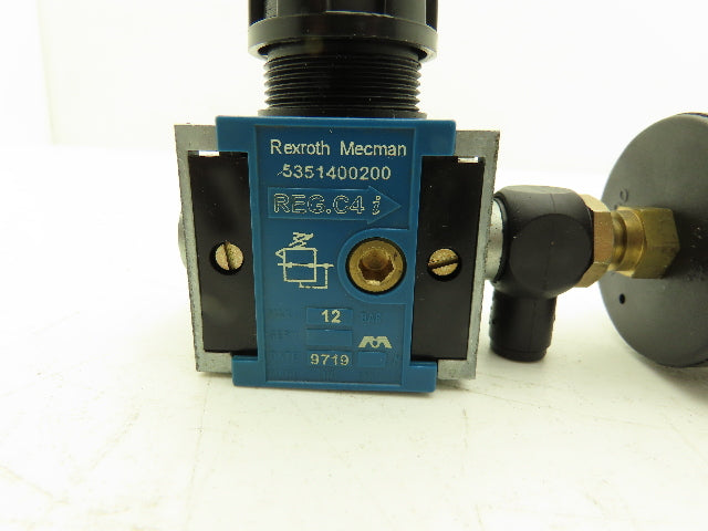 Rexroth 5351400200 Pneumatic Air Pressure Regulator 85 psi 2" Gauge