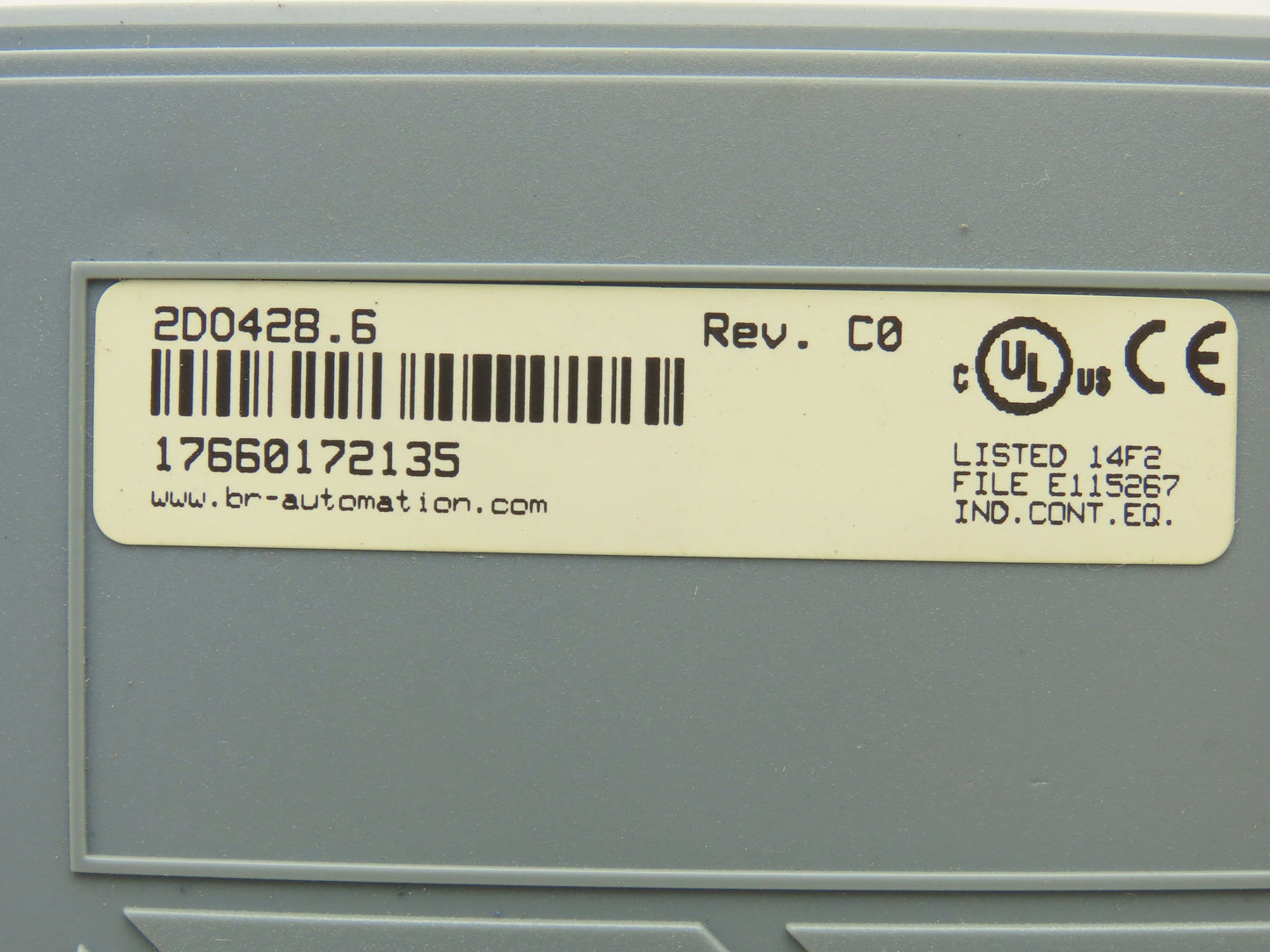 B&R Automation 2D0428.6 Digital Output Module DO 428 Tra 24VDC 2A Rev CO Cracked
