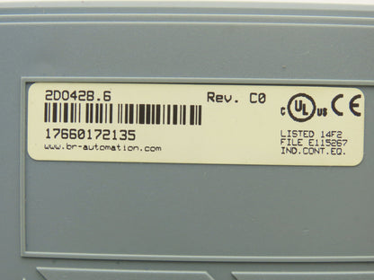 B&R Automation 2D0428.6 Digital Output Module DO 428 Tra 24VDC 2A Rev CO Cracked