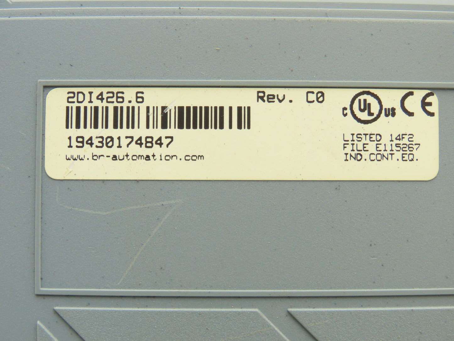 B&R Automation 2DI426.6 Digital Input 426 Module 32 Input 24VDC Rev C0 Cracked