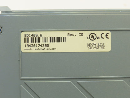 B&R Automation 2DI426.6 Digital Input 426 Module 32 Input 24VDC Rev C0 Cracked