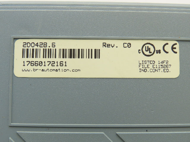 B&R Automation 2D0428.6 Digital Output Module DO 428 Tra 24VDC 2A Rev CO Cracked