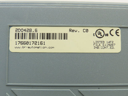 B&R Automation 2D0428.6 Digital Output Module DO 428 Tra 24VDC 2A Rev CO Cracked