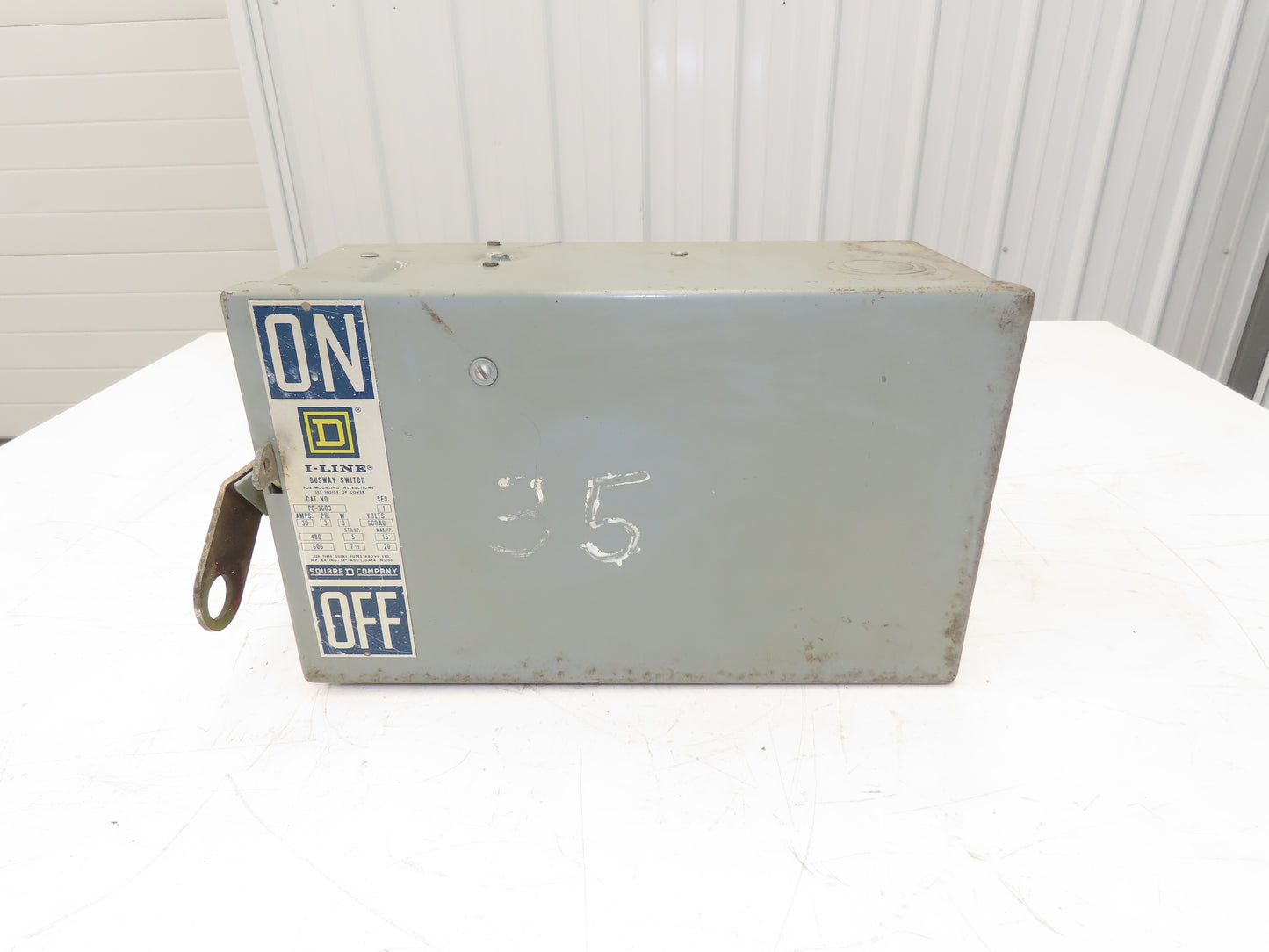 Square D PQ-3603 I-Line Busway Unit 30A 480V 15HP 3 Pole 3Ph Fused