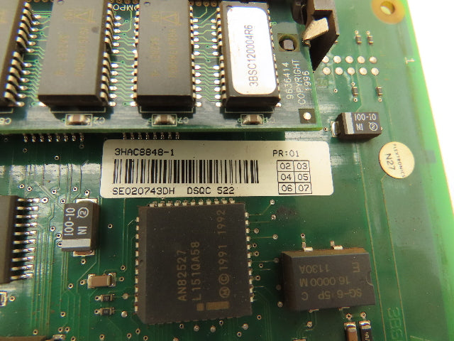ABB DSQC 522 | 3BSC98005R50 | 3HAC8848-1 X2 Service X1 Loc Card Board
