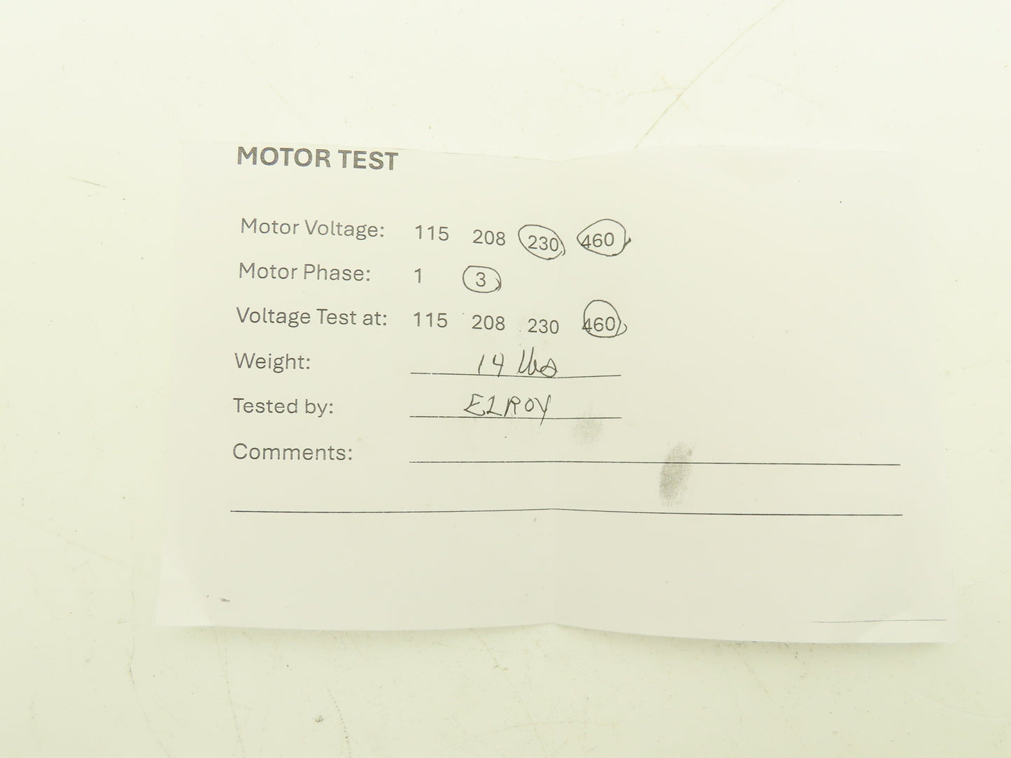 Boston Gear ACUT-B AC Motor.17Hp 1750 RPM 230/460V 3PH 42CZ C-Face Frame