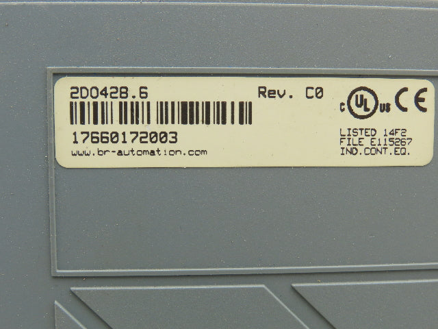 B&R Automation 2D0428.6 Digital Output Module DO 428 Tra 24VDC 2A Rev CO Cracked