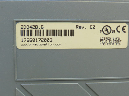 B&R Automation 2D0428.6 Digital Output Module DO 428 Tra 24VDC 2A Rev CO Cracked