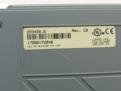 B&R Automation 2D0428.6 Digital Output Module DO 428 Tra 24VDC 2A Rev CO Cracked