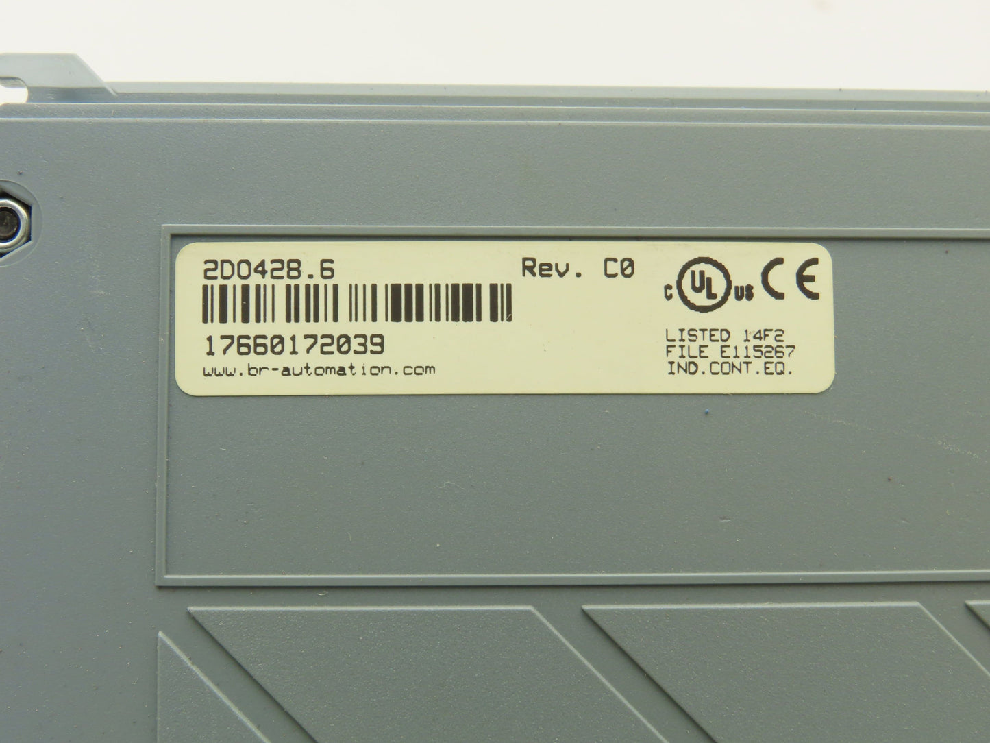 B&R Automation 2D0428.6 Digital Output Module DO 428 Tra 24VDC 2A Rev CO Cracked