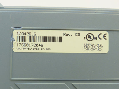 B&R Automation 2D0428.6 Digital Output Module DO 428 Tra 24VDC 2A Rev CO Cracked