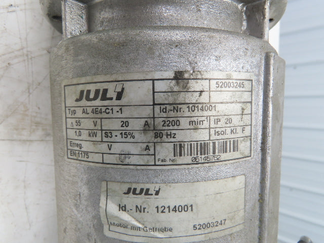 JULI AL 4E4-C1-1 Forklift Steering Motor 55V 1kw 51 RPM Cyclo Drive Gearmotor