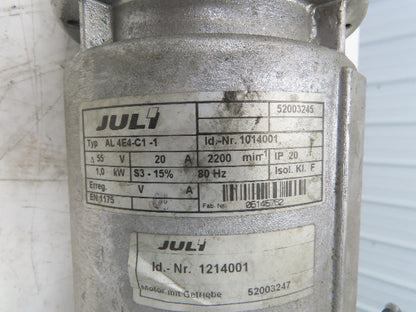 JULI AL 4E4-C1-1 Forklift Steering Motor 55V 1kw 51 RPM Cyclo Drive Gearmotor