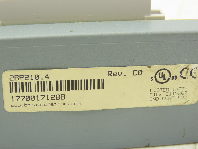 B&R 2BP210.4 PLC Mount Backplane Printed Circuit Board Assembly REV CO Cracked