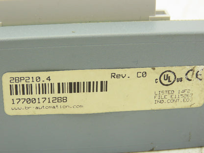 B&R 2BP210.4 PLC Mount Backplane Printed Circuit Board Assembly REV CO Cracked