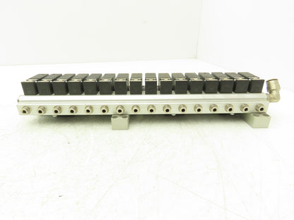 Pneumax OMRB213 Pneumatic Air Manifold Assembly 16 Valves 24vdc 145psi