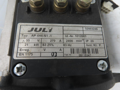 Jungheinrich JULI AP 4H6-N1-1 Forklift Pump Motor 55V 2400 RPM 52003246