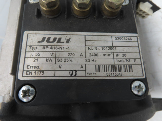 Jungheinrich JULI AP 4H6-N1-1 Forklift Pump Motor 55V 2400 RPM 52003246