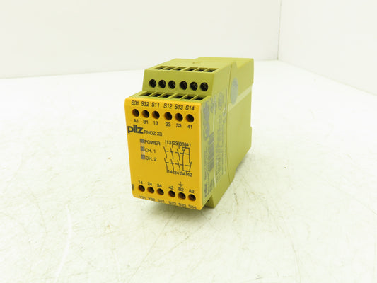 Pilz PNOZ X3 Safety Relay 24VAC 24VDC 3n/o 1n/c 1so 2.5W 60Hz