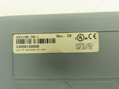 B&R Automation 2EX100.50-1 EX 100 Bus Controller Module Rev DO Cracked Housing