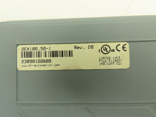 B&R Automation 2EX100.50-1 EX 100 Bus Controller Module Rev DO Cracked Housing