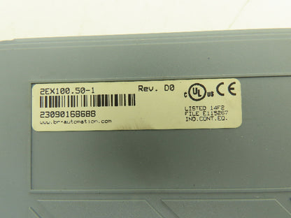 B&R Automation 2EX100.50-1 EX 100 Bus Controller Module Rev DO Cracked Housing