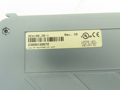 B&R Automation 2EX100.50-1 EX 100 Bus Controller Module Rev DO Cracked Fins