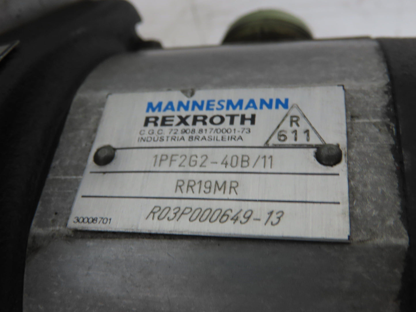 Rexroth 1PF2G2-40B/11 RR19MR Hydraulic Pump 1.8gpm 3625psi 5Hp 230/460V Motor