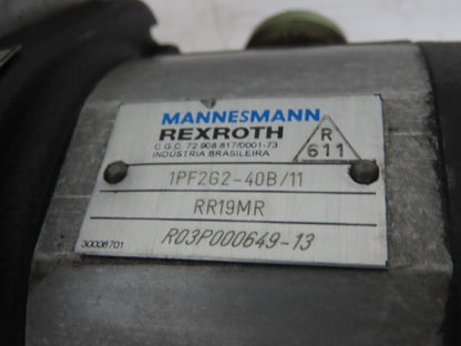 Rexroth 1PF2G2-40B/11 RR19MR Hydraulic Pump 1.8gpm 3625psi 5Hp 230/460V Motor