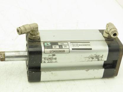 Pneumax 0734022602B Pneumatic Air Cylinder 32mm Bore 25mm stroke Lot of 8