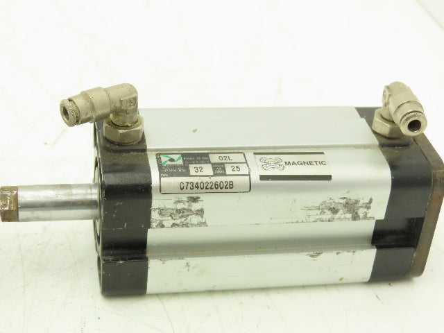 Pneumax 0734022602B Pneumatic Air Cylinder 32mm Bore 25mm stroke Lot of 8