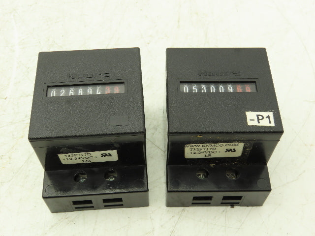 ENM Counting Instruments T32F717D AC/DC DIN Rail Mount Hour Meter 12/24VDC