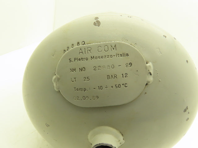 Air Com Pneumatic Compressed Air Tank 6.6 Gal 25 LT 174psi Strap Mounted