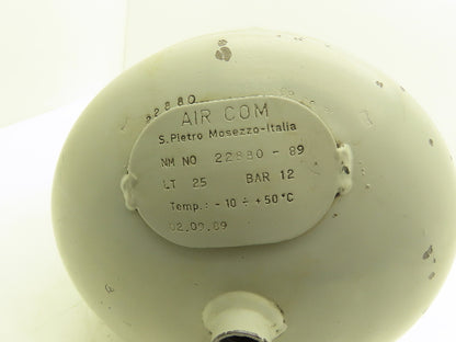 Air Com Pneumatic Compressed Air Tank 6.6 Gal 25 LT 174psi Strap Mounted