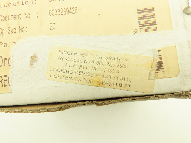 Ringfeder RFC 7013.1033.0 Shrink Disc Hollow Shaft Gear Motor Coupling 2-1/4"