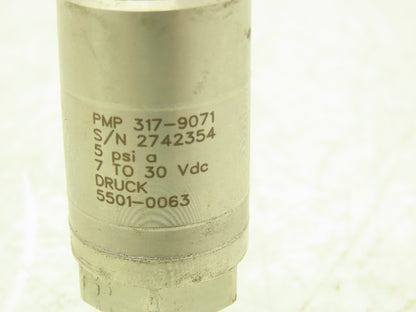 Druck PMP 317-9071 Pressure Transducer 7-30VDC 5psi