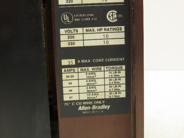 Allen Bradley 150-A35NA AC Drive 3Ph 230V Input 10Hp 230v Output Ser A