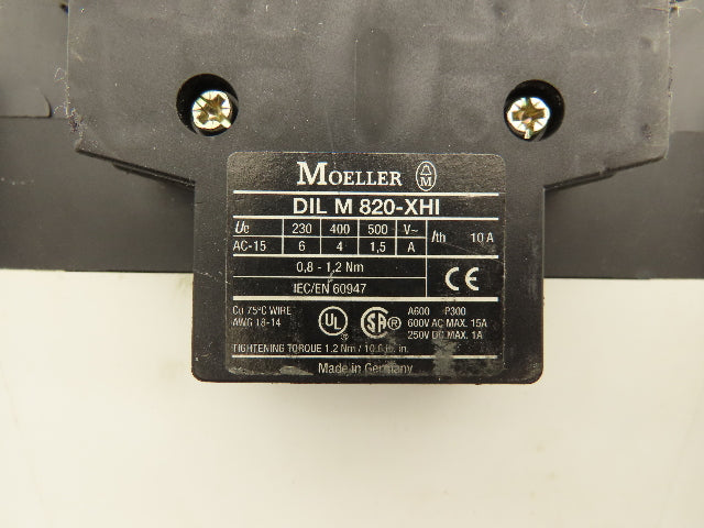 Moeller Motor Starter Contactor Overload Relay 600V 225A 150Hp